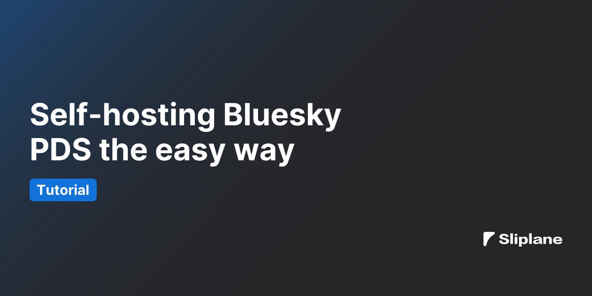 Self-hosting Bluesky PDS the easy way